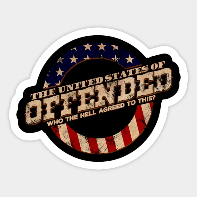 The United States Of Offended Sticker by AnudderCast